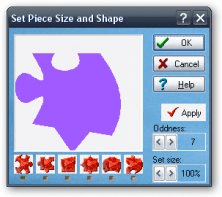 Changing the shape of pieces