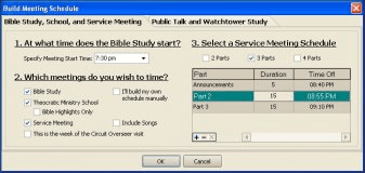 Build Meeting Schedule Window