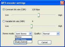 Using MP3 encoder