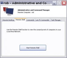 Administrative/Command / Remote Shell tab