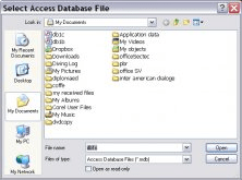 Select Access Database File
