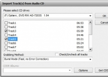 Importing Tracks from Audio CD