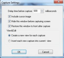 Capture settings