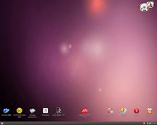 Image of desktop with Ubuntu Skin Pack installed.