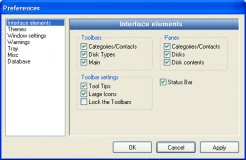 Preferences Window