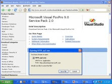 Download information page of Visual Foxpro 9.0 SP2