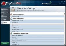 Privacy Scan Settings