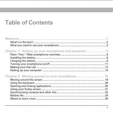 Table of contents page 1
