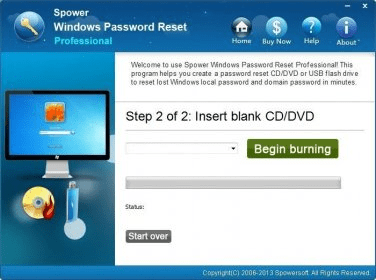 spower windows password reset