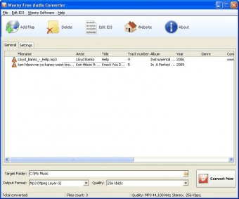 Weeny Free Audio Converter Download - This program