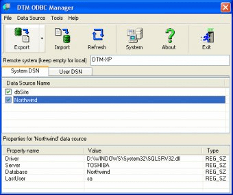 dtm odbc manager download