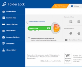 folder lock master password reset