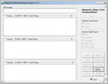 Msr606 write read utility program