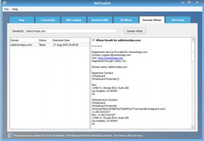 WhoIs  NetTools