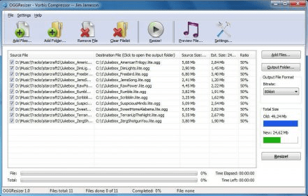 OGGResizer Download - OGGResizer-Vorbis Compressor reduces the size of OGG