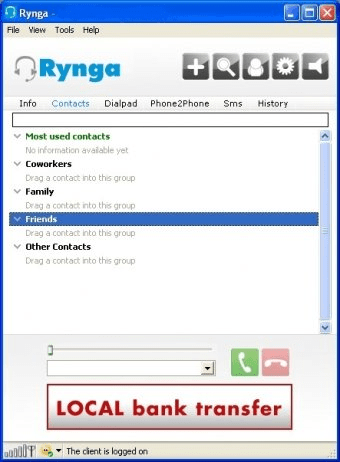 rynga app via laptop