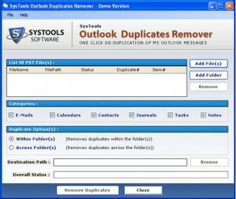 systools outlook duplicate remover