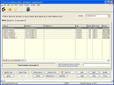 address book software parsons technology