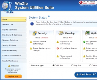 is winzip system utilities suite safe