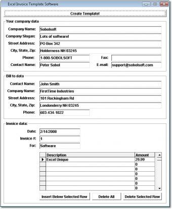 Excel Invoice Template Software Download - Create custom invoices for ...