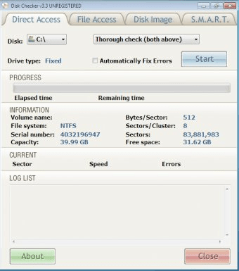 disk checker utility