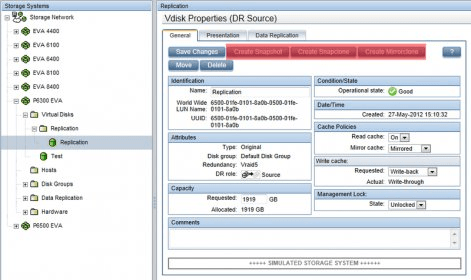 Hp p6000 eva настройка