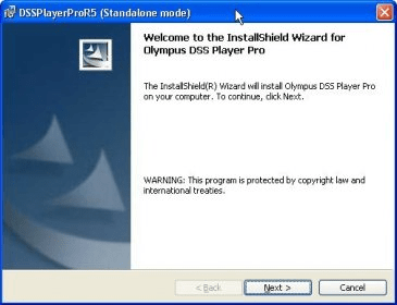 olympus dss player version 6 windows 7 locks up