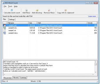 AKS Word Count Download - AKS Word Count, count words, characters and ...