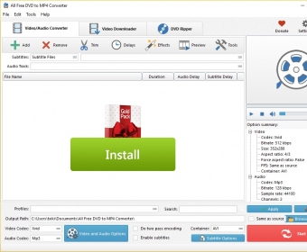 All Free DVD to MP4 Converter 6.1 Download Free