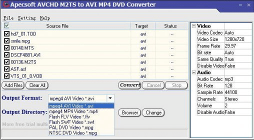 AVCHD M2TS To AVI MP4 DVD Converter Download ApecSoft M2TS to