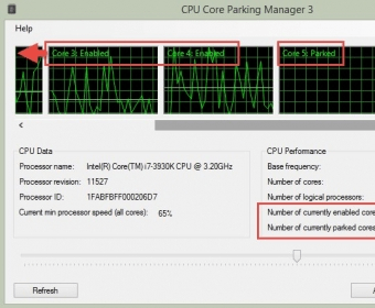 CPU core parking manager 3.0 Download (Free) - CpuCoreParking3.exe