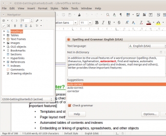 in libreoffice writer