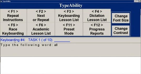 TypeAbility - Typing and Computer Tutor Program for the Blind and