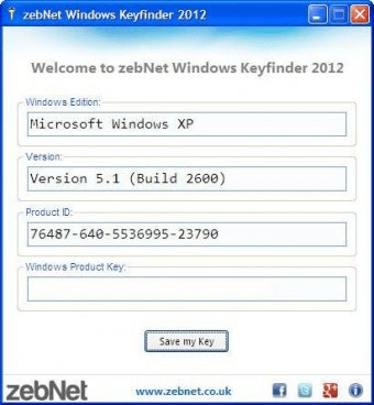 zebNet Windows Keyfinder 2012 Download - ZebNet Windows Keyfinder is a ...