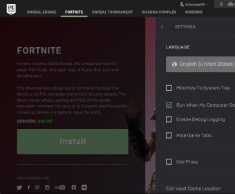 epic game launcher status