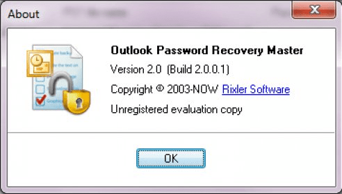 microsoft outlook password recovery master key