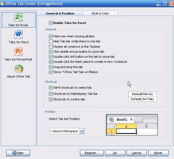 Office Tab Center Download - Add tabbed editing to Microsoft Office 2003 &  2007