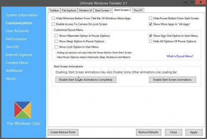 free Ultimate Windows Tweaker 5.1