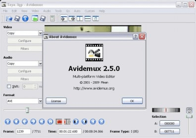 avidemux 2.5.4 mac