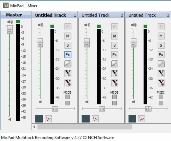 mixpad multitrack recording software