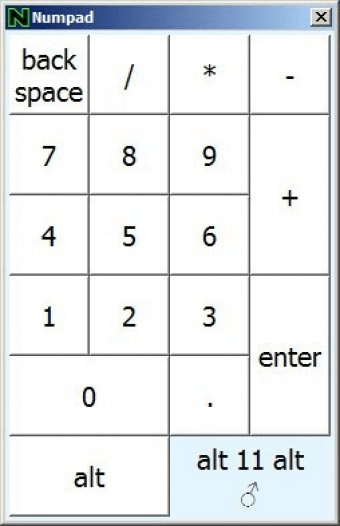 numpad virtual keyboard