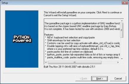 pyreadline 1.5 win32 setup exe