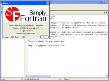 simply fortran window closes