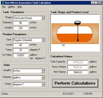 tank volume calculator barrels