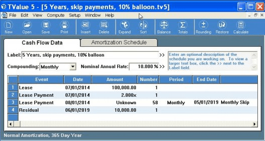 Tvalue 5 Amortization Schedule