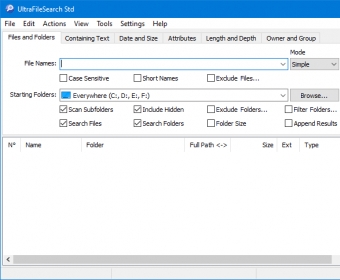 UltraFileSearch Standard 6.5 for windows download free