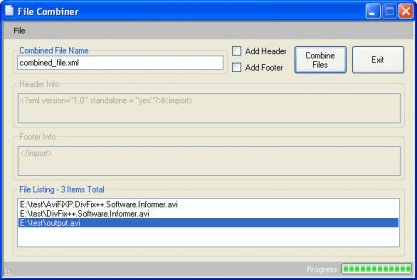 File Combiner Download - File Combiner combines contents of smaller XML ...