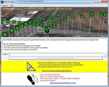 MB-GPS2KML Download - This program converts a GPS log file to a KML
