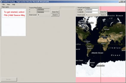 Msr Mapcruncher For Virtual Earth V3.2 Main Window Screenshot 