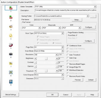 Plustek MobileOffice S420 Download - Control